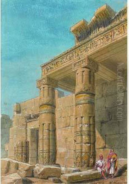 Vue De Thebes Oil Painting by Philippe-Marie Chaperon