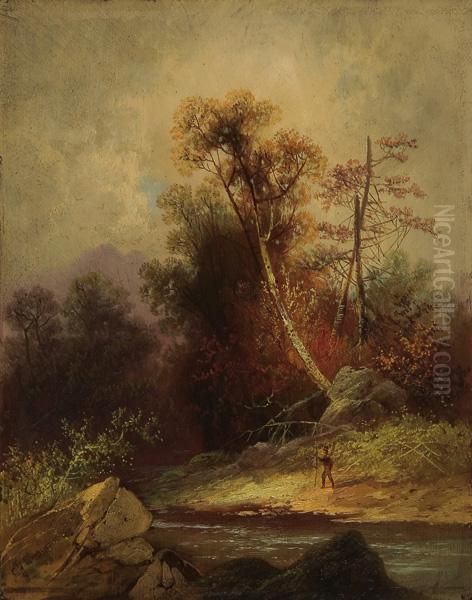 At The River's Edge Oil Painting by Charles H. Chapin