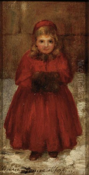 Portrait Of A Young Girl With A Muff Oil Painting by Marie Louise Chapin