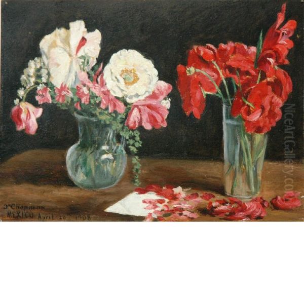 Fallen Petals Oil Painting by Conrad Wise Chapman