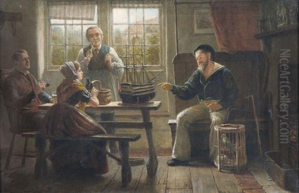 The Sailor's Story Oil Painting by John Watkins Chapman