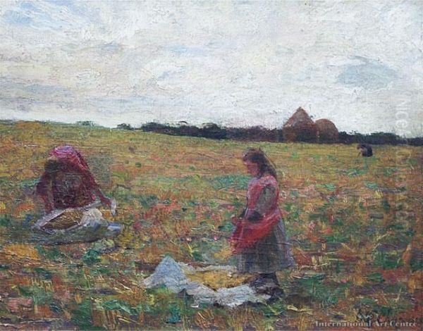 The Harvest Oil Painting by William Ernest Chapman