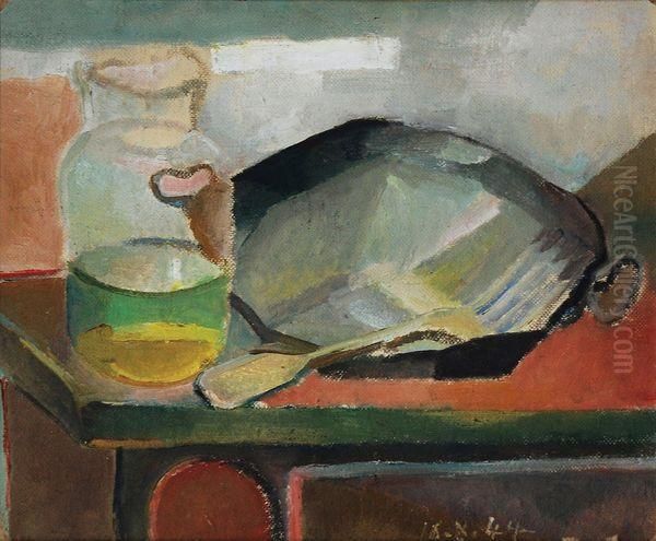 Nature Morte A La Casserole Oil Painting by Youla, Jules Chapoval