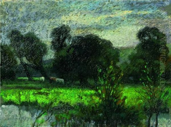 Aubord De L'etang Oil Painting by Edward Chappel