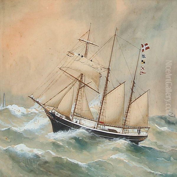 Activ Of Thuro Oil Painting by Reuben Chappell Of Poole