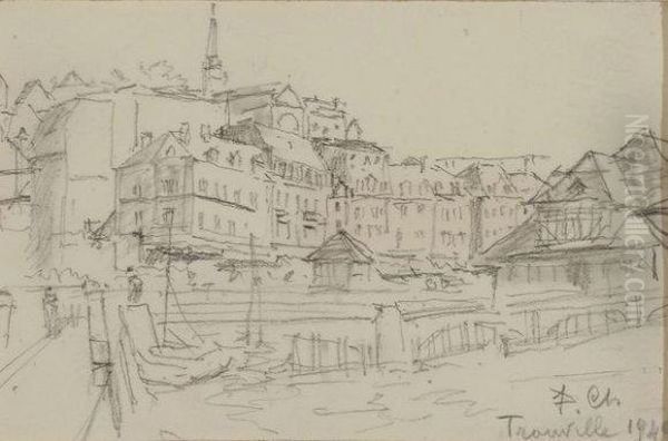 Trouville Oil Painting by Pierre Chapuis