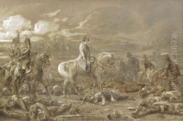 Napoleon Apres La Victoire D'austerlitz Oil Painting by Iosif Adolfovich Charlemagne