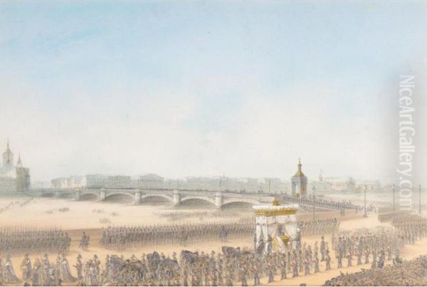 The Funeral Of Tsar Nicholas I by Josef Iosefovich Charlemagne