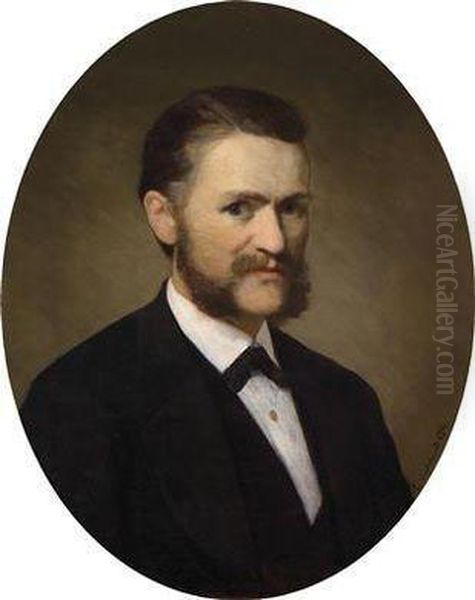 Portrait Of A Gentleman Oil Painting by Eduard Charlemont