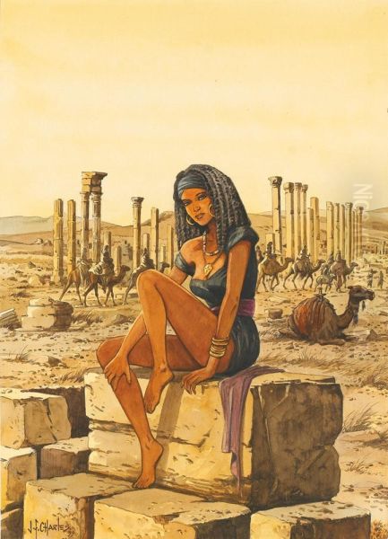 Egyptienne Oil Painting by A. Charles