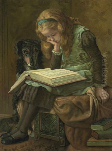 Reading Oil Painting by James Charles