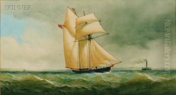 Sailing Vessel Oil Painting by Taylor Charles