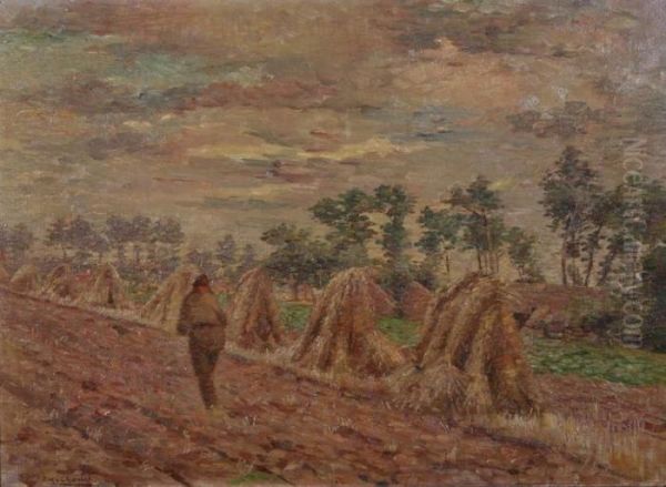 Op Het Veld Oil Painting by Emile Charlet