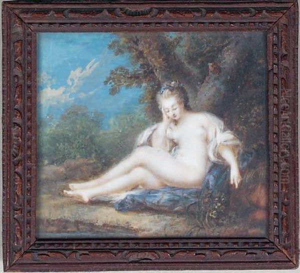 Femme Nue Dans Un Paysage Oil Painting by Jacques Charlier