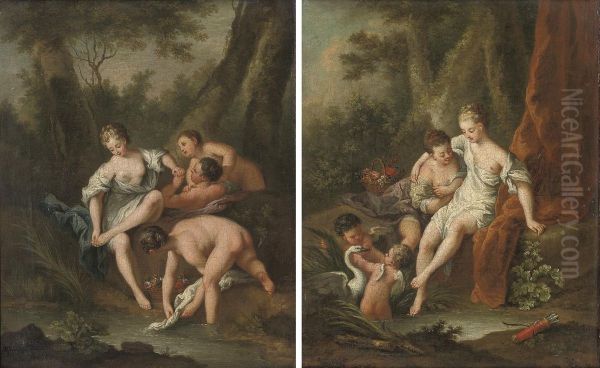 Diana Bathing Oil Painting by Jacques Charlier