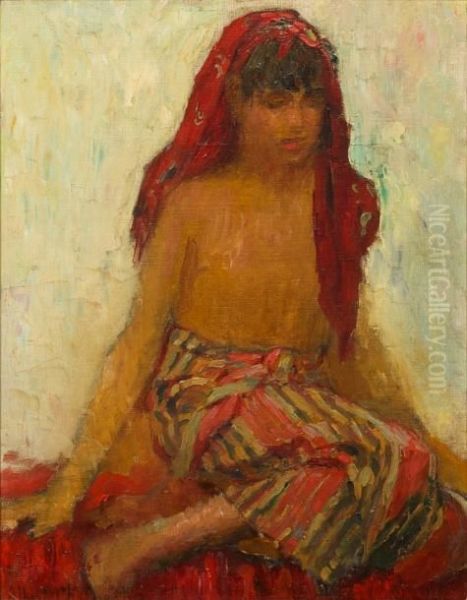 Jeune Tunisienne Oil Painting by Albert Charpentier