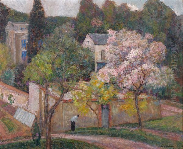 Le Printemps A Murol Oil Painting by Victor Charreton