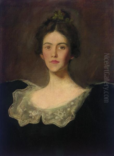 Portrait Of A Young Woman Oil Painting by Adelaide Cole Chase