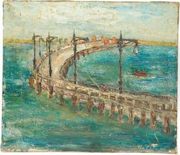 Bridge Over Water Oil Painting by Harry Chase