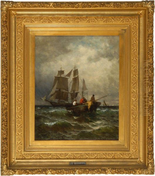 Approaching Squall Oil Painting by Harry Chase