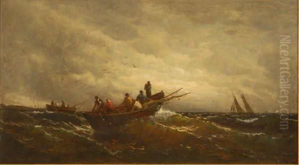 Dory Fishing. Oil Painting by Harry Chase