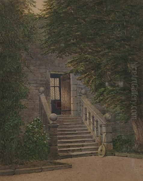 Doorway, Haddon Hall, Evening Oil Painting by John Chase