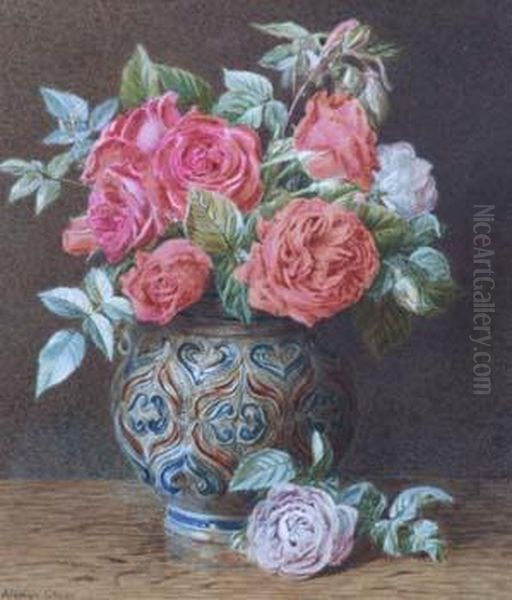 Roses Oil Painting by Marian Emma Chase