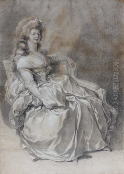 Elegante Assise Oil Painting by Pierre Chasselat