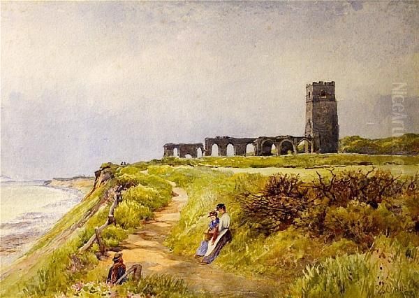 The Way By The Cliff Oil Painting by Richard Samuel Chattock