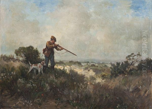 Chasseur. Oil Painting by Ernest George Chauvier De Leon