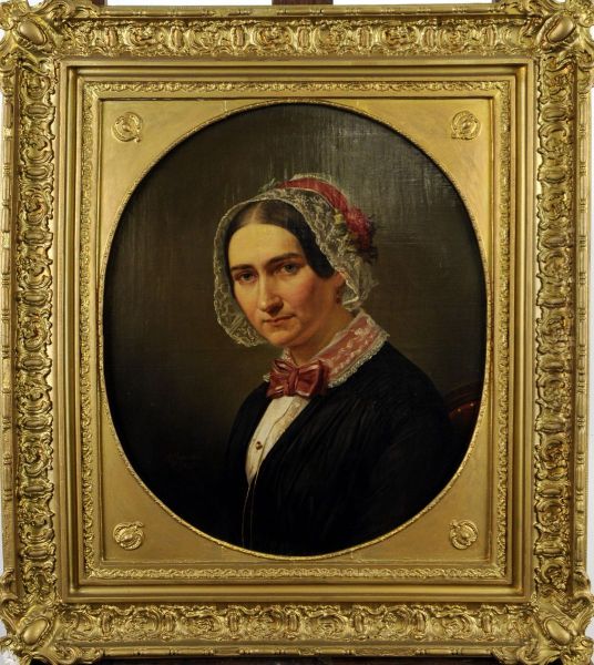 Portrait De Femme Oil Painting by Auguste Chauvin