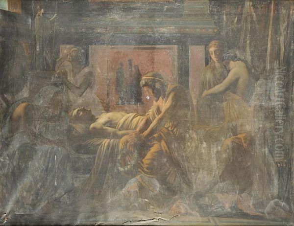 Pericles Au Lit De Mort De Son Fils Oil Painting by Charles Camille Chazal