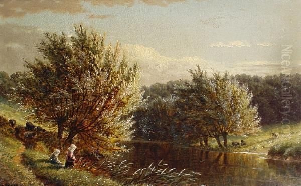 On The Avon Morning Oil Painting by Henry Cheadle