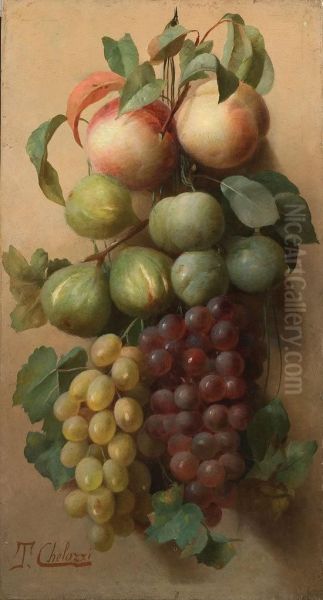 Natura Morta Con Frutta Oil Painting by Tito Chelazzi