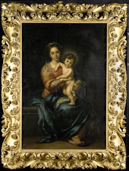 The Madonna And Child Oil Painting by Giulia Cheli Capella