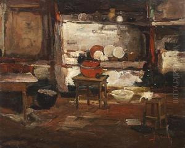 Interior Taranesc Oil Painting by Jean Cheller