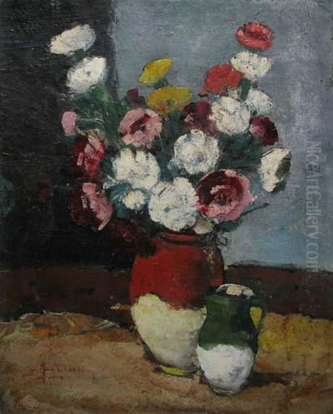 Vas Cu Flori Oil Painting by Jean Cheller