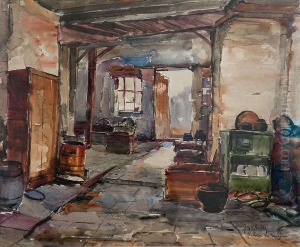 Interior La Preazna Oil Painting by Jean Cheller