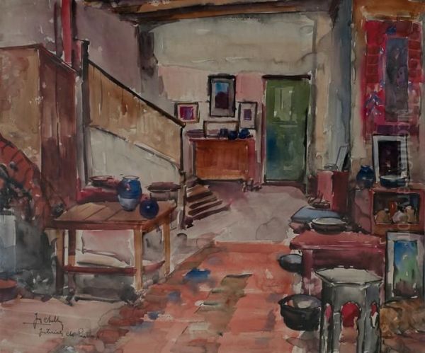 Interior La Piatra Neamth Oil Painting by Jean Cheller