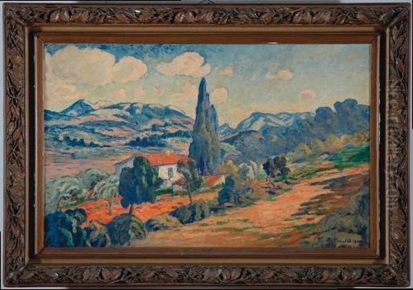 'paesaggio' Oil Painting by Georges Chenard-Huche