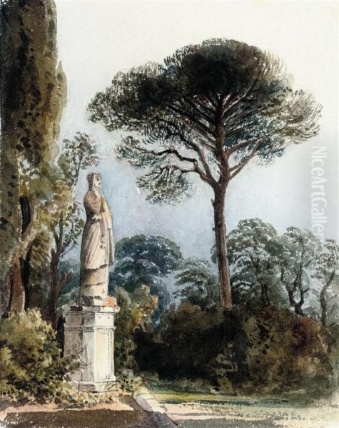 Villa Muti, Frascati Oil Painting by Harriet Cheney