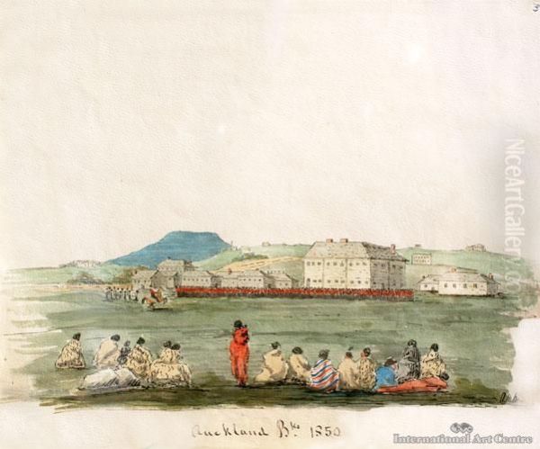 Auckland Barracks Oil Painting by Harriet Cheney