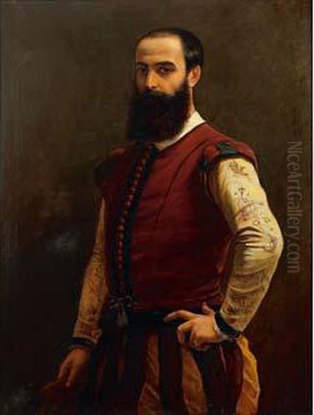 Portrait D'homme Venitien Oil Painting by Vassili V. Cheremetev