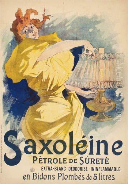 Saxolene Oil Painting by Jules Cheret