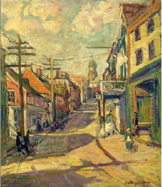 Glouster Street Oil Painting by Kathryn Cherry