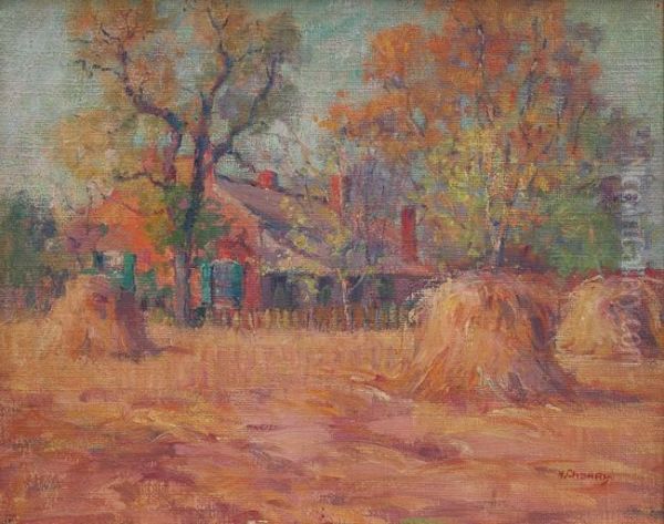 Harvest Oil Painting by Kathryn Cherry