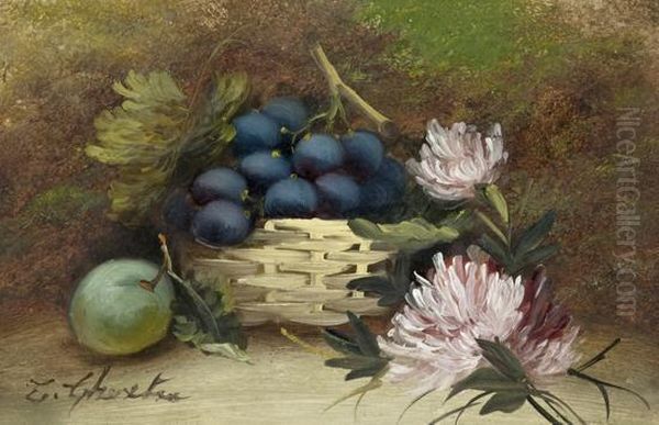 Still Lifes Of Fruit And Flowers Oil Painting by Evelyn Chester