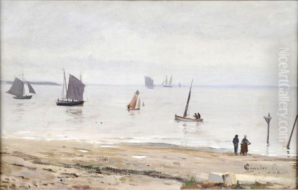 La Rochelle Oil Painting by Ernest Jean Chevalier