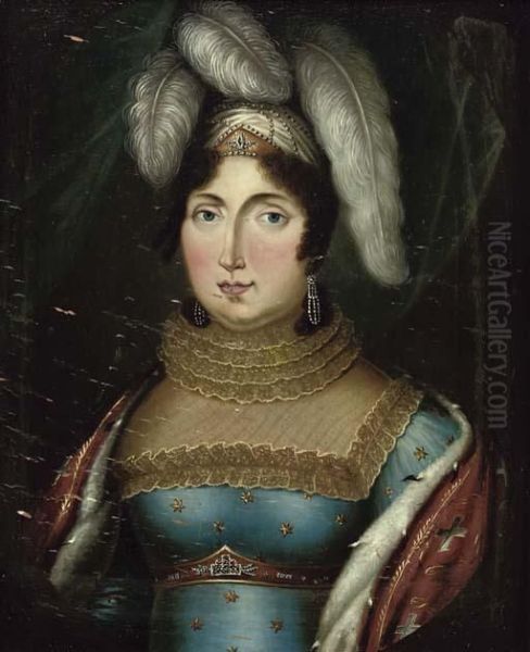 Portrait Of Maria Teresa D'austria-este Oil Painting by Stafano Chiantore