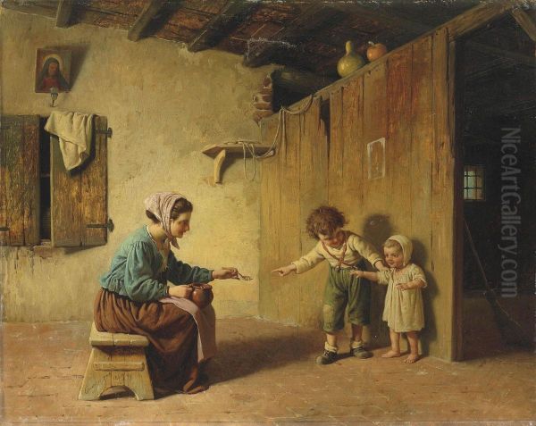 First Steps Oil Painting by Gaetano Chierici